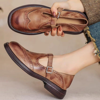 Women's Mary Jane Shoes | Brogue Detail & Orthopedic Comfort