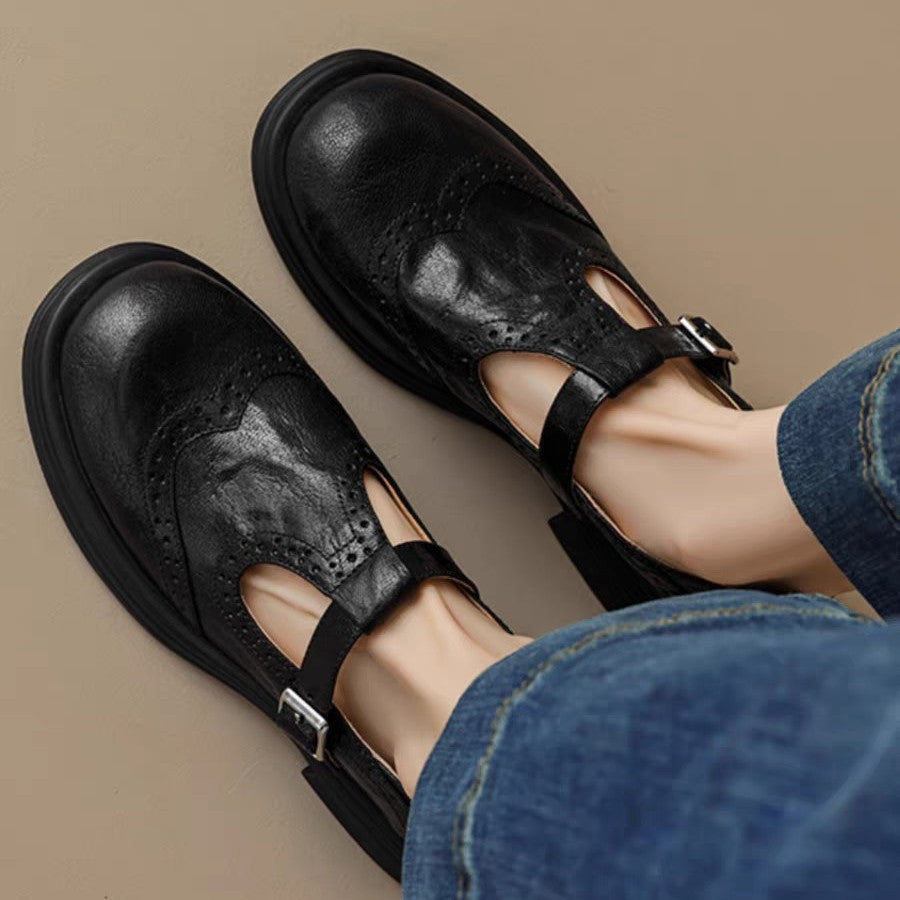 Women's Mary Jane Shoes | Brogue Detail & Orthopedic Comfort