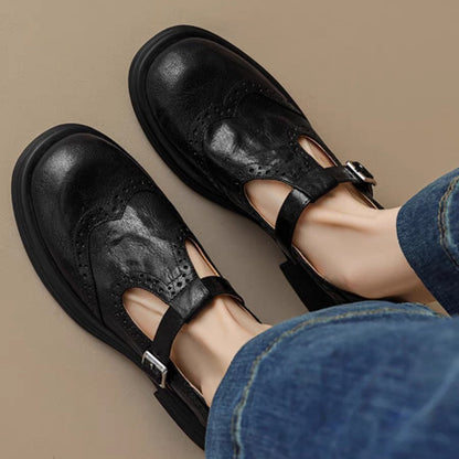 Women's Mary Jane Shoes | Brogue Detail & Orthopedic Comfort