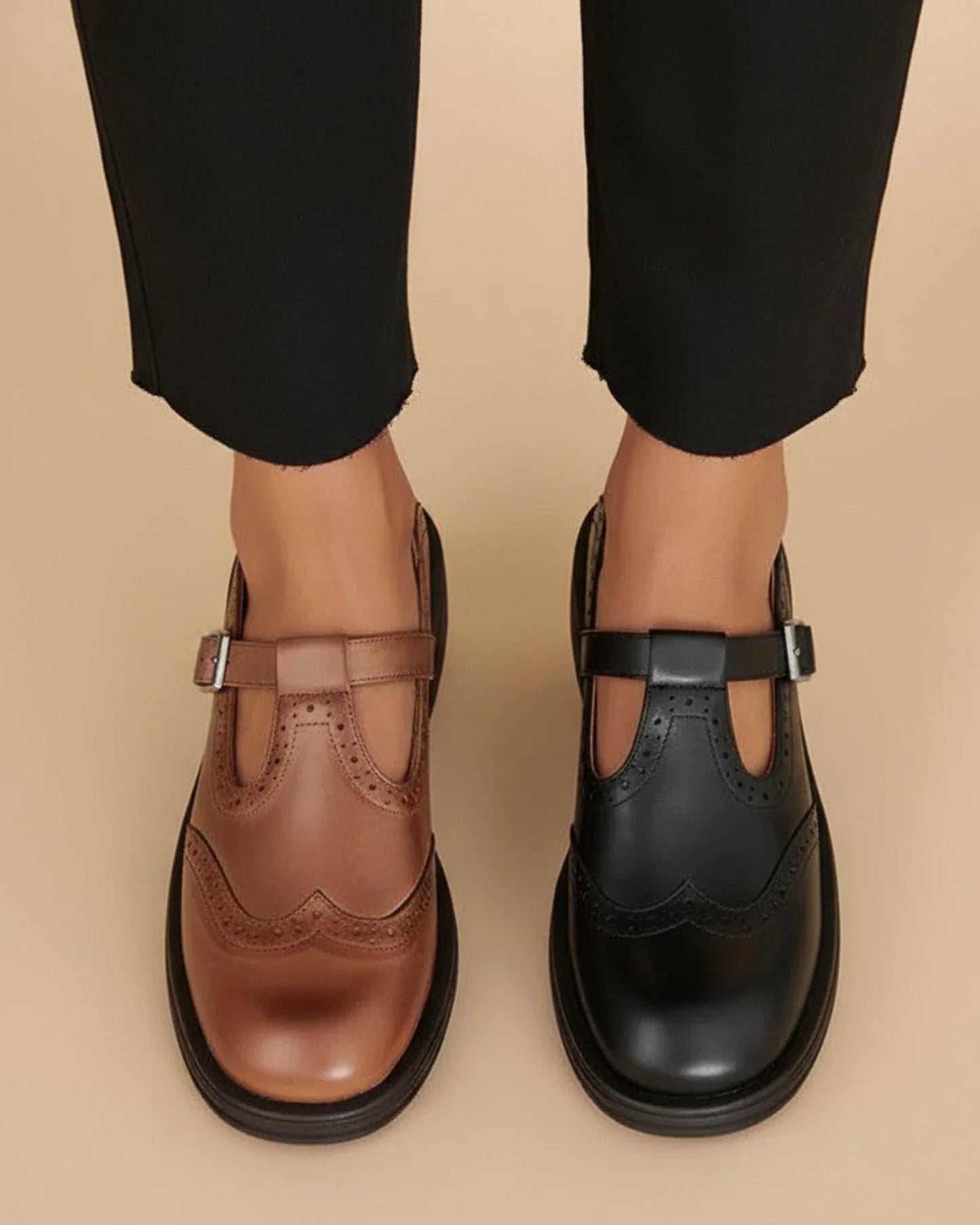 Women's Mary Jane Shoes | Brogue Detail & Orthopedic Comfort