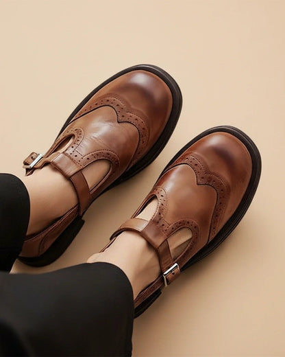 Women's Mary Jane Shoes | Brogue Detail & Orthopedic Comfort