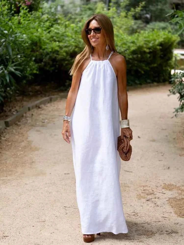 Women's Maxi Dress | Halter Neck & Side Slit