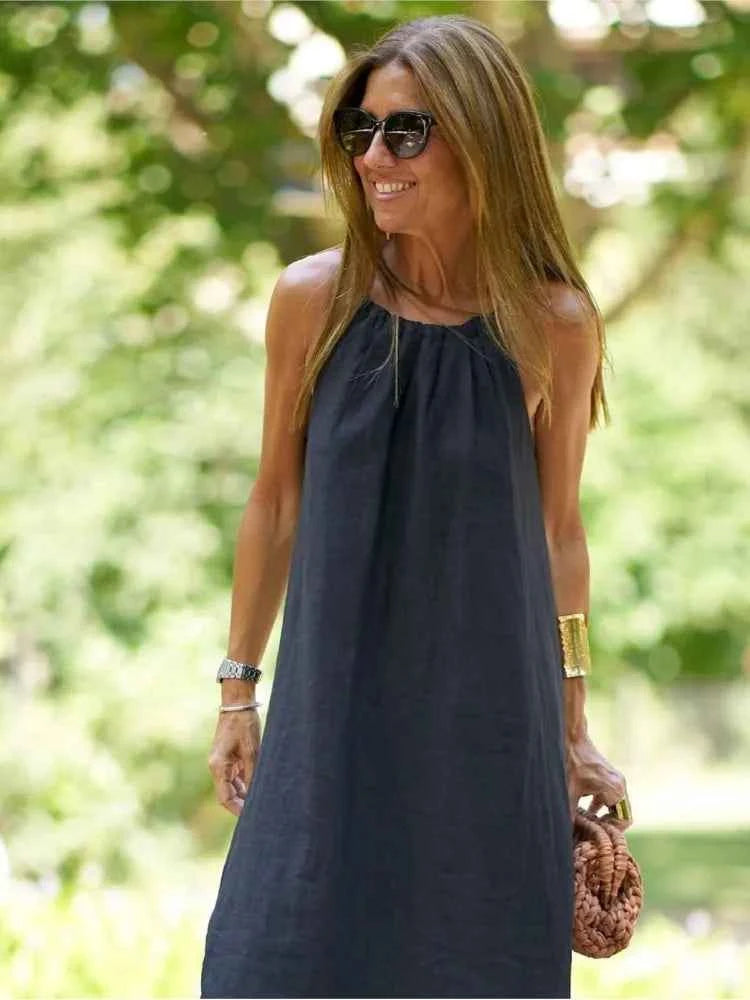 Women's Maxi Dress | Halter Neck & Side Slit
