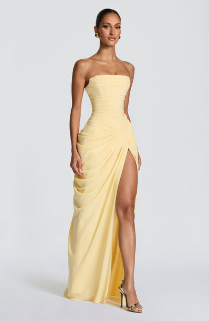 Women's Maxi Dress | Strapless Corset Bodice