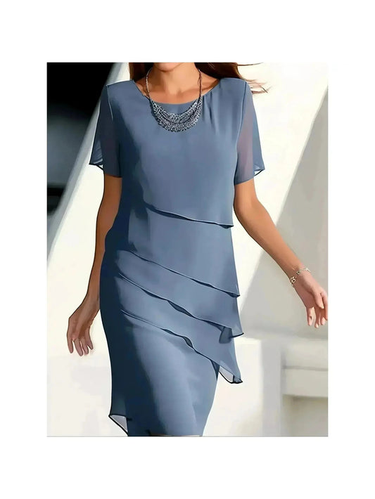 Women's Maxi Dress | Tiered Layered Design & Flattering Elegant Silhouette