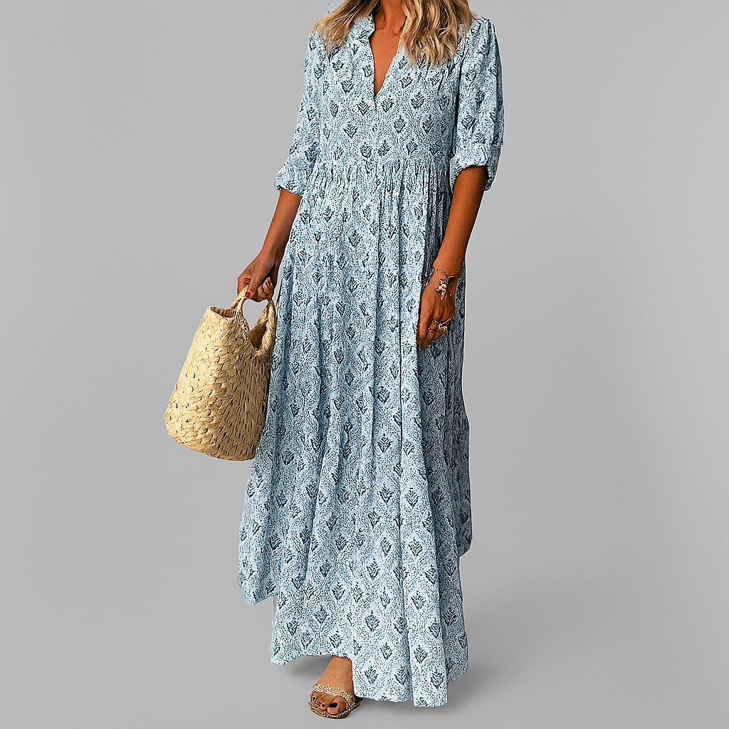 Women's Maxi Dress | Vintage Print & Relaxed Boho Style