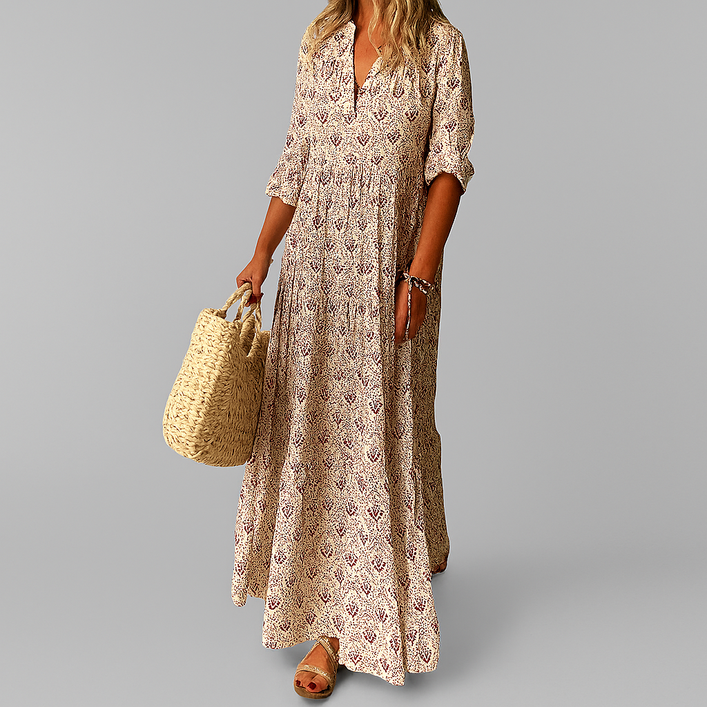 Women's Maxi Dress | Vintage Print & Relaxed Boho Style