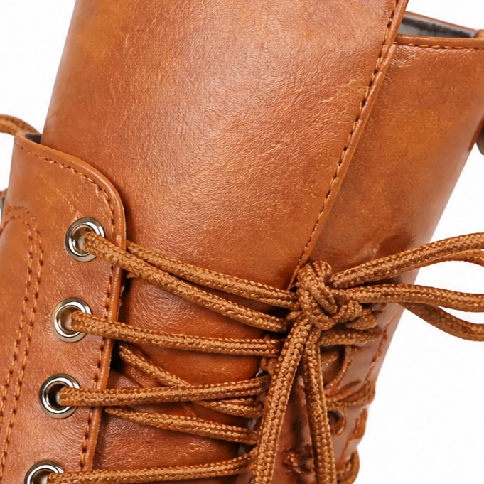 Women's Mid-Calf Combat Boots | Adjustable Lace Fit & All-Day Comfort