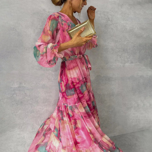Women's Midi Dress | Belted Wrap & V-Neck