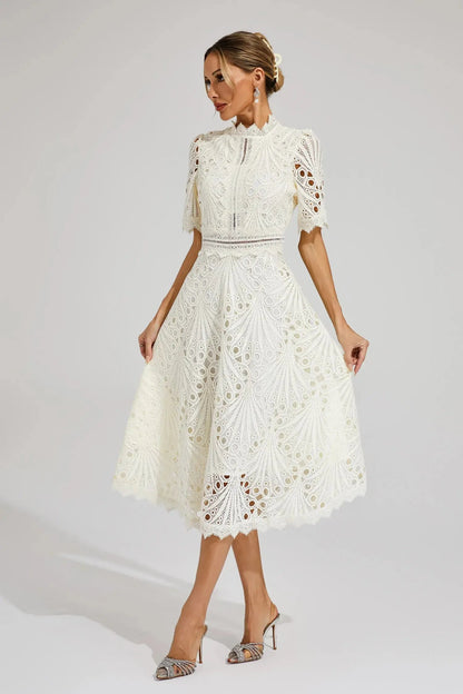 Women's Midi Dress | Lace Fit and Flare