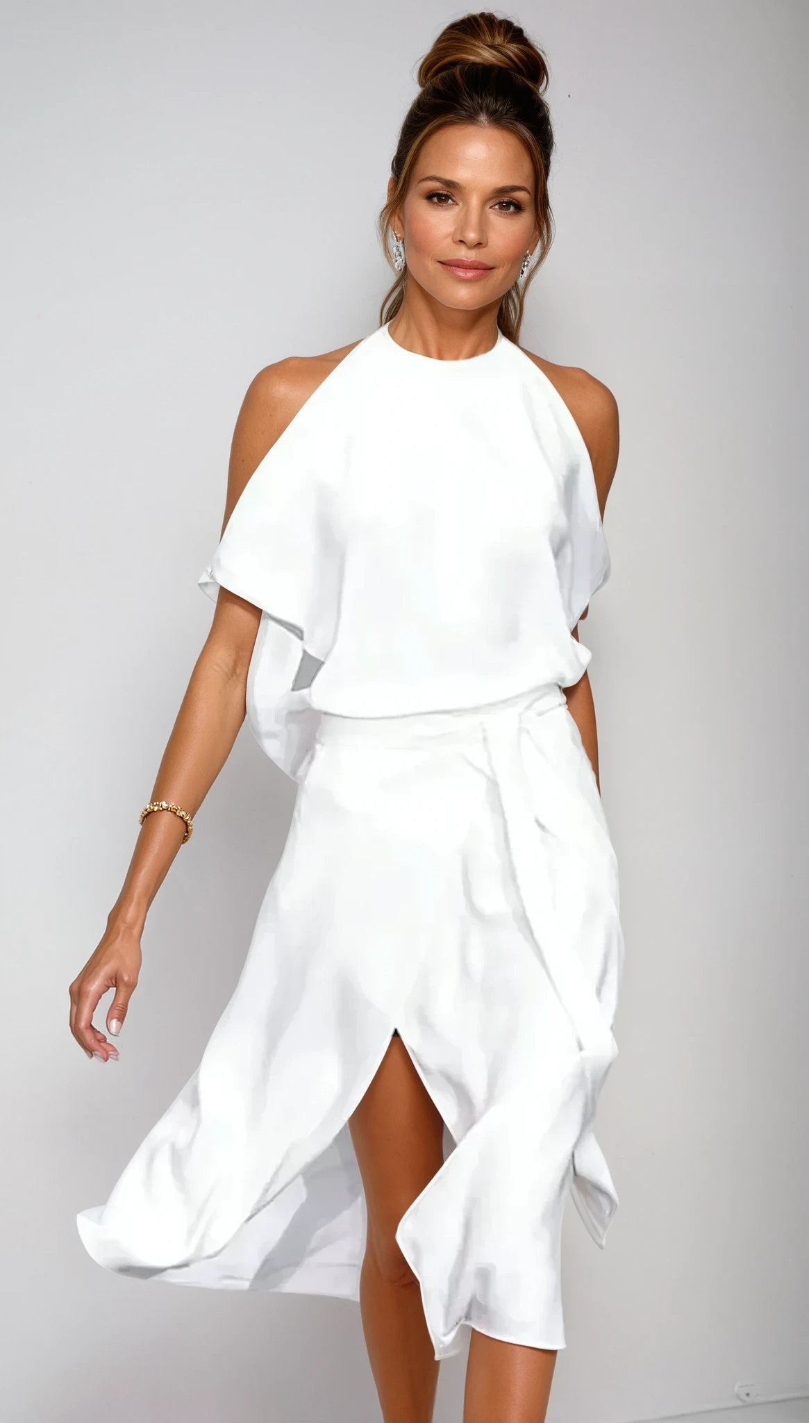 Women's Midi Dress | Off-Shoulder Design & Asymmetric Hem