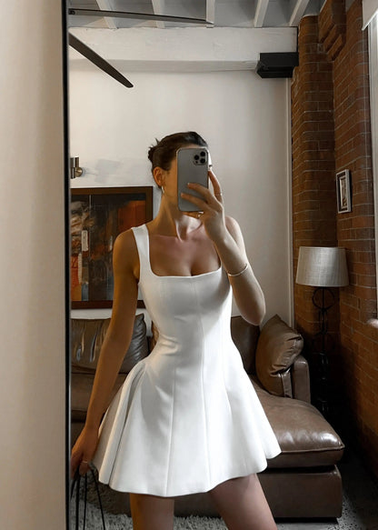Women's Mini Dress | Square Neck & Fit and Flare