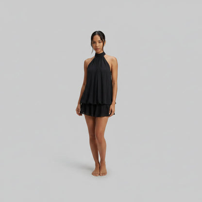 Women's Mini Dress | Tie Back & Sleeveless Summer Style