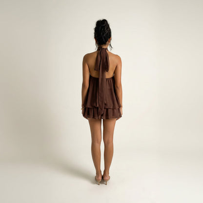 Women's Mini Dress | Tie Back & Sleeveless Summer Style