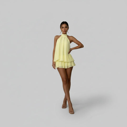 Women's Mini Dress | Tie Back & Sleeveless Summer Style