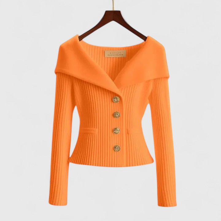Women's Off-Shoulder Knit Sweater for Chic Events