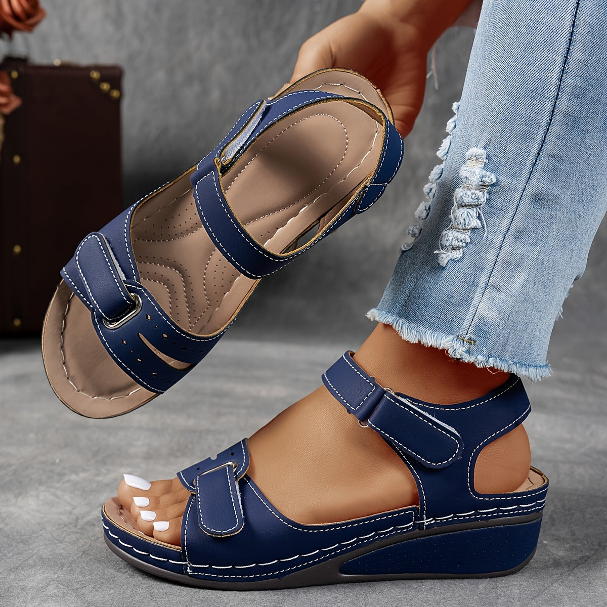 Women's Orthopedic Sandals | Adjustable Straps & Cushioned Wedge Support