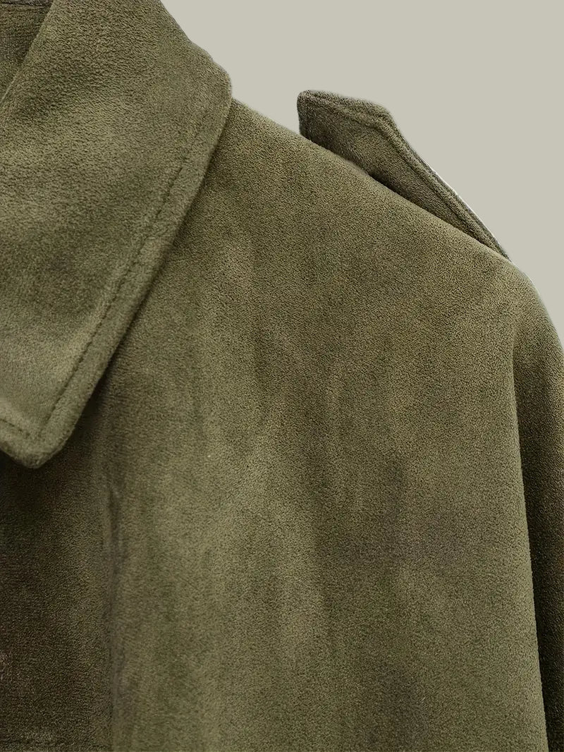 Women’s Oversized Faux Suede Jacket for Chic Style