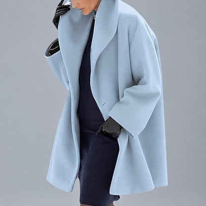 Women's Oversized Longline Coat Shawl Collar Relaxed Fit