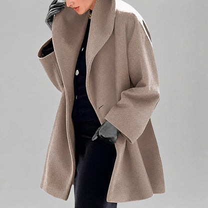 Women's Oversized Longline Coat Shawl Collar Relaxed Fit