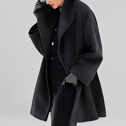 Women's Oversized Longline Coat Shawl Collar Relaxed Fit