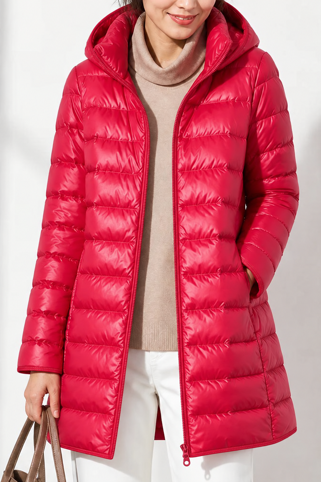 Women's Packable Puffer Jacket | Detachable Hood & Ultralight Warmth