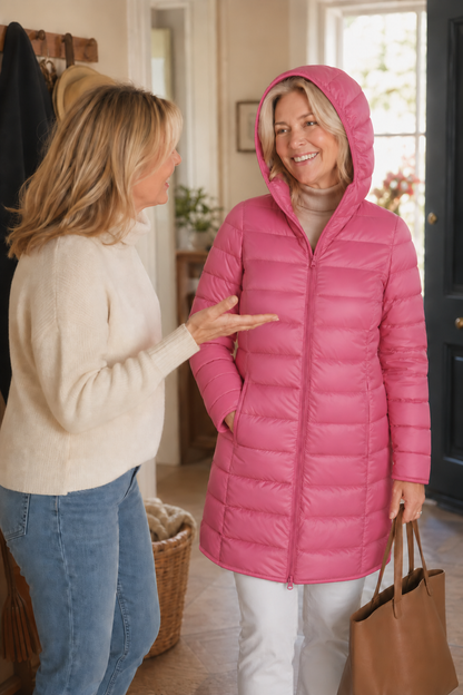 Women's Packable Puffer Jacket | Detachable Hood & Ultralight Warmth