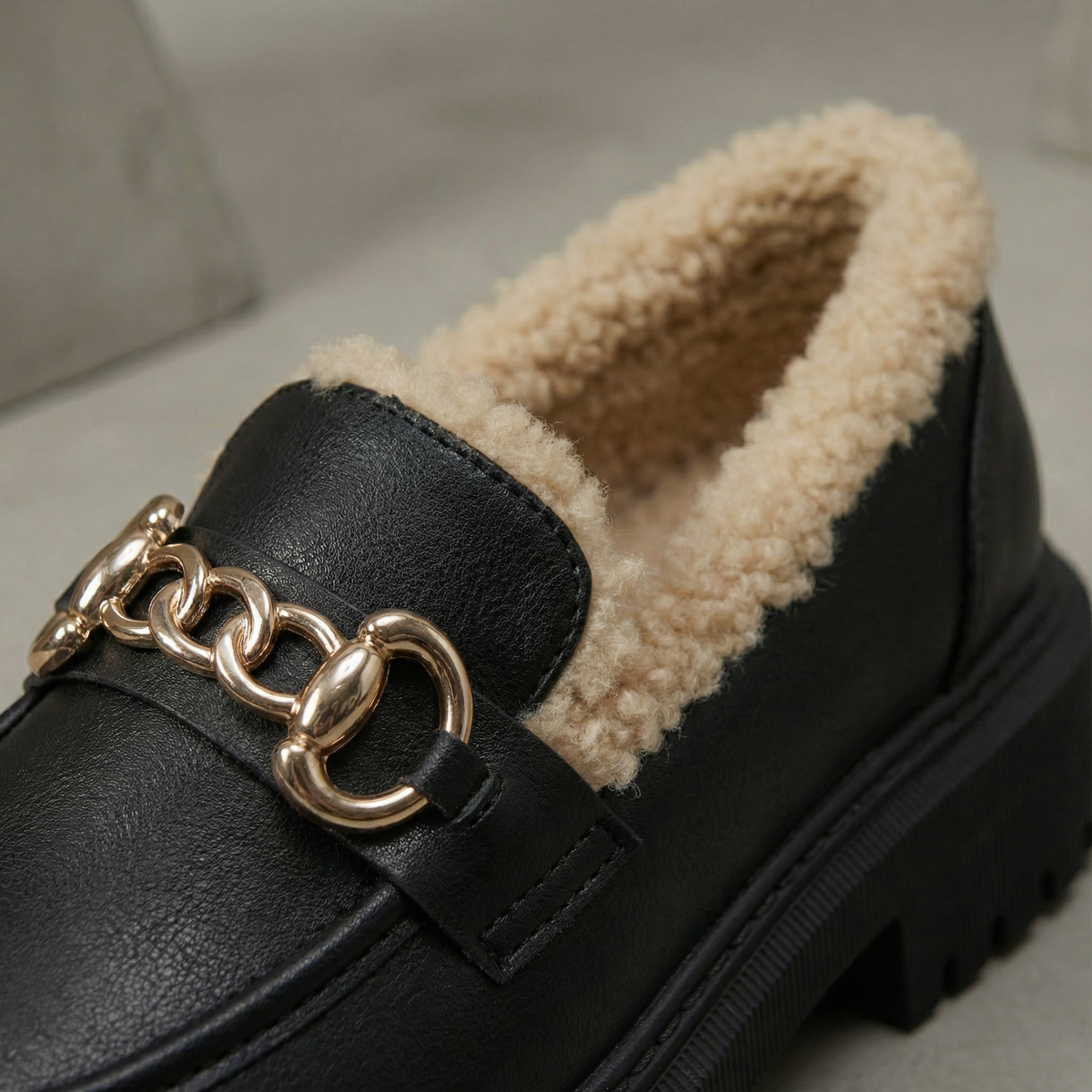 Women's Platform Loafers | Sherpa-Lined & Non-Slip