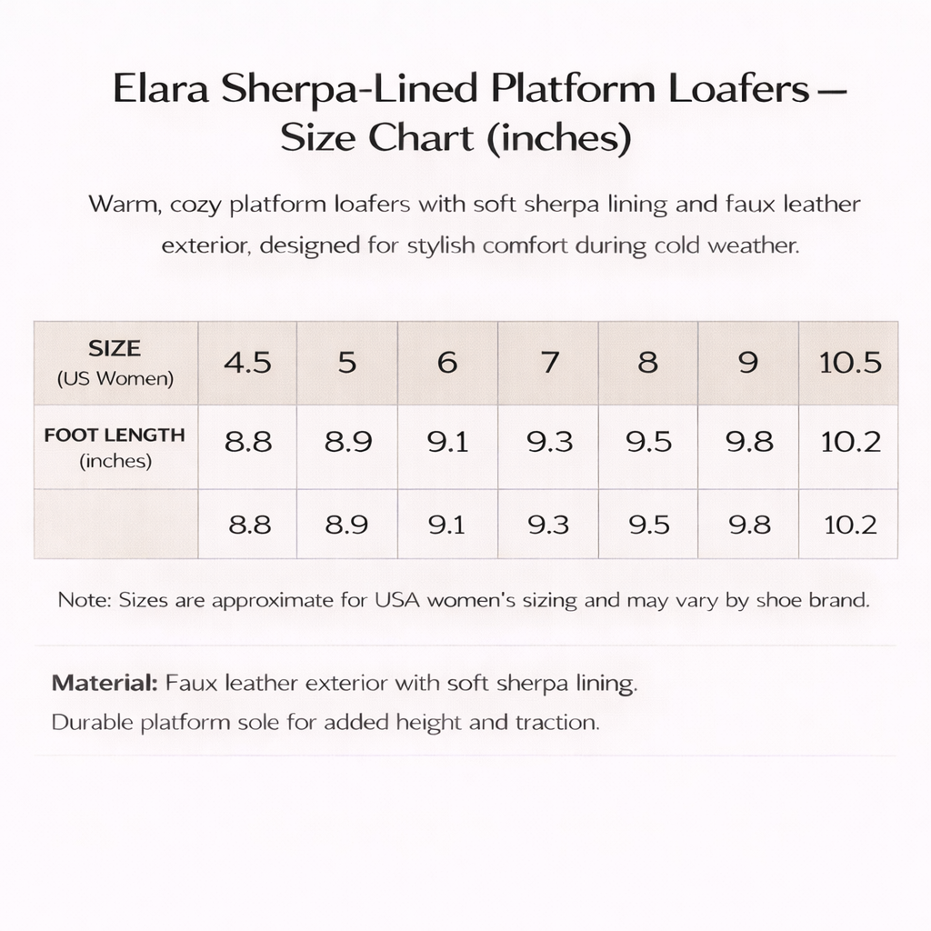 Women's Platform Loafers | Sherpa-Lined & Non-Slip
