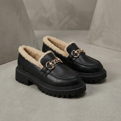 Women's Platform Loafers | Sherpa-Lined & Non-Slip