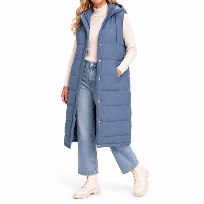 Women's Puffer Gilet | Longline & Hooded