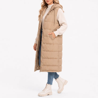 Women's Puffer Gilet | Longline & Hooded