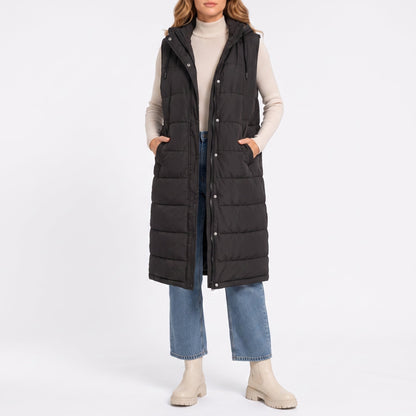 Women's Puffer Gilet | Longline & Hooded