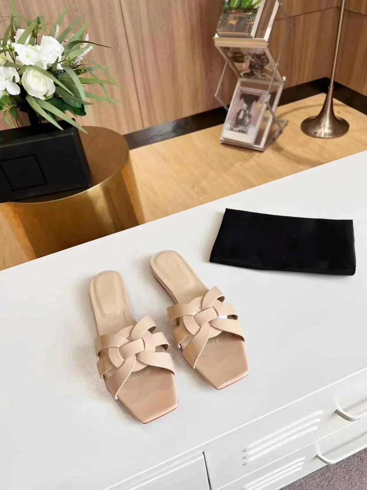 Women's Sandals | Square Toe Slip-On Design