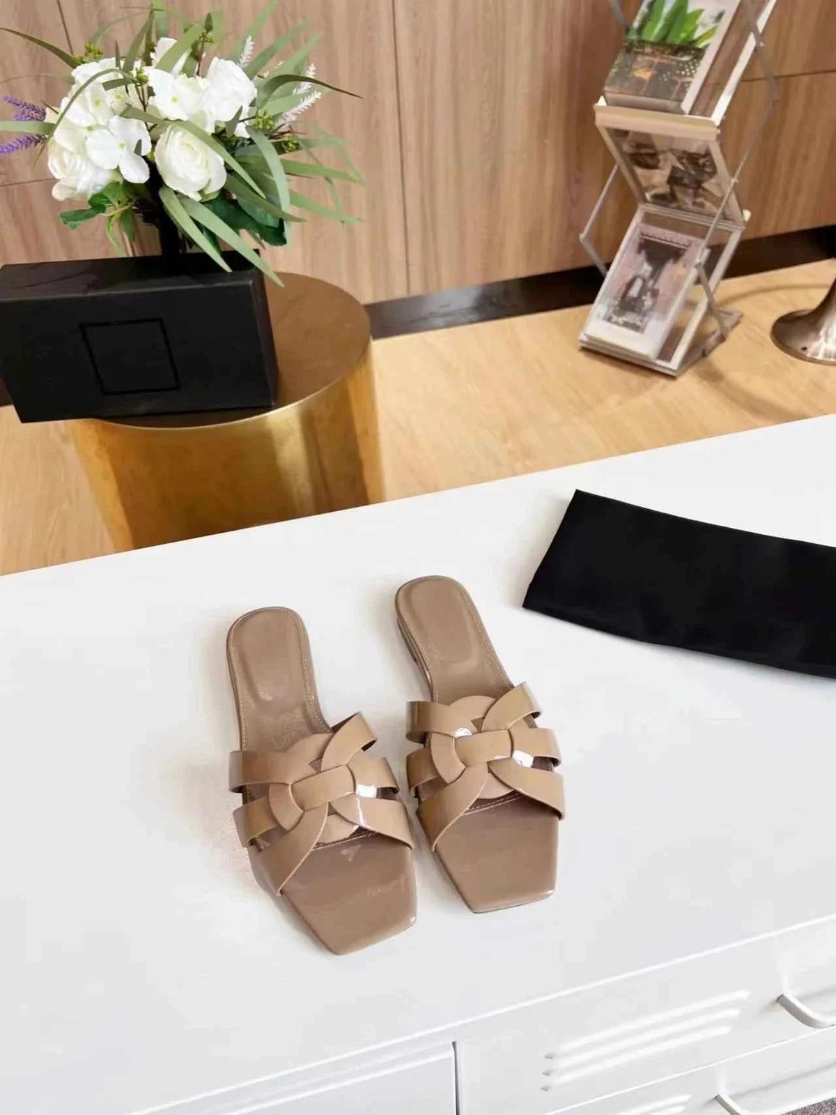 Women's Sandals | Square Toe Slip-On Design