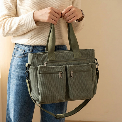 Women's Shoulder Bag | 9 Pockets & Crossbody Strap