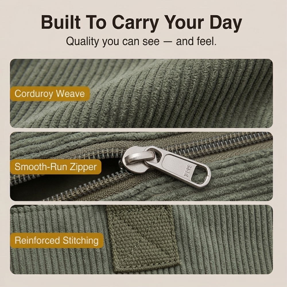 Women's Shoulder Bag | 9 Pockets & Crossbody Strap