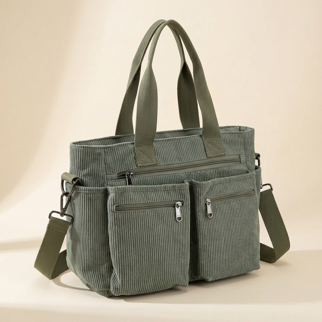 Women's Shoulder Bag | 9 Pockets & Crossbody Strap