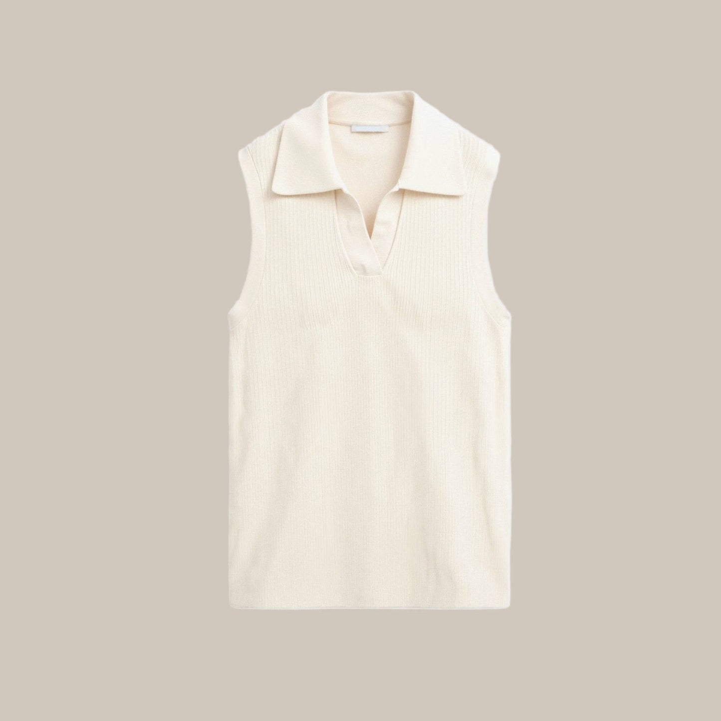 Chic Women’s Knit Top with Open Collar V-Neck