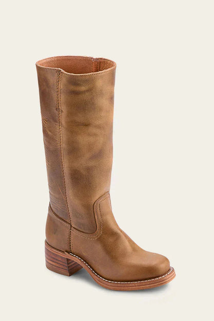 Women's High Boots | Block Heel & Slip-On Design 5