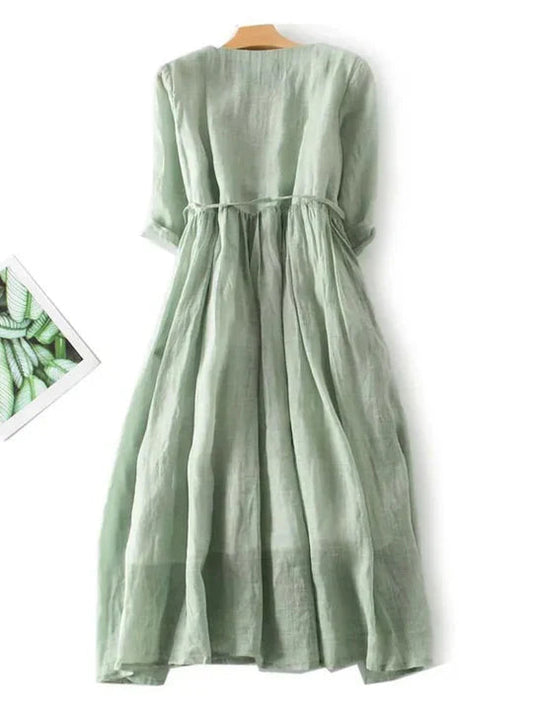 Women's Summer Midi Dress | Airy Linen & Flattering Fit