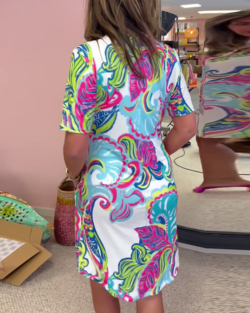 Women's Summer Midi Dress | Bold Paisley Print & Confident Everyday Style
