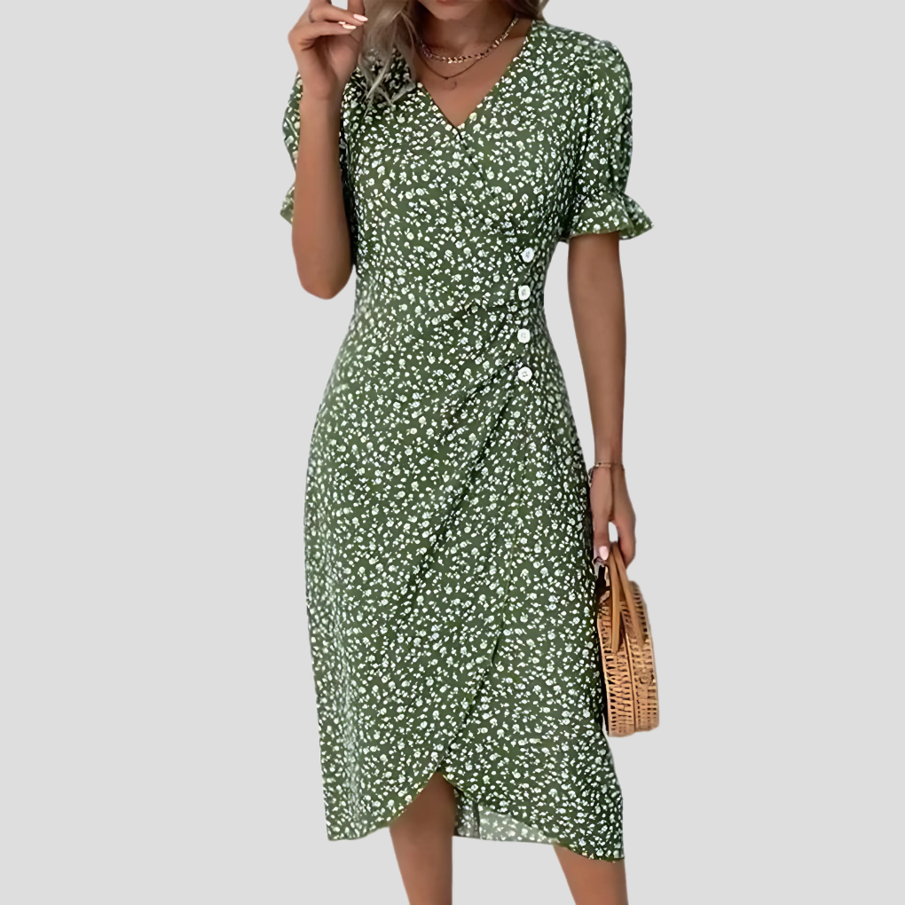 Women's Summer Midi Dress | Floral Print & Flattering Fit