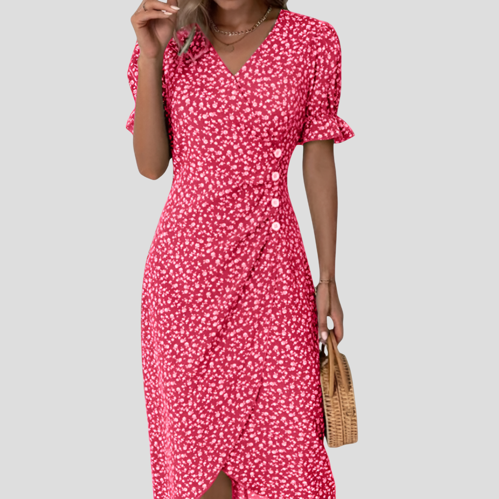 Women's Summer Midi Dress | Floral Print & Flattering Fit