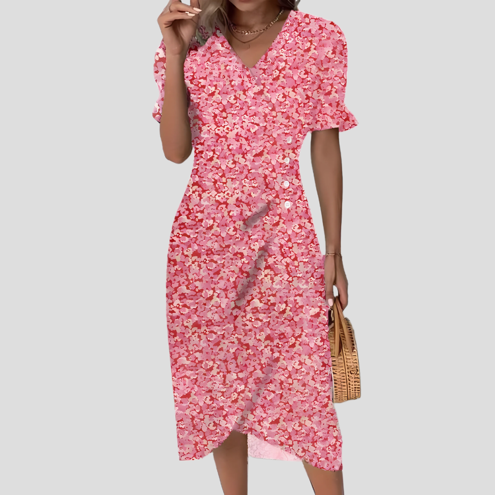 Women's Summer Midi Dress | Floral Print & Flattering Fit