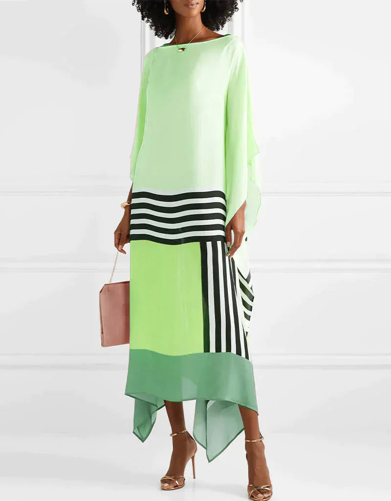 Women's Summer Midi Dress | Flowing Kaftan Silhouette