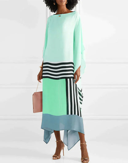 Women's Summer Midi Dress | Flowing Kaftan Silhouette