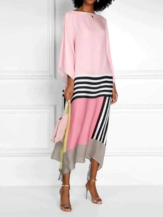 Women's Summer Midi Dress | Flowing Kaftan Silhouette