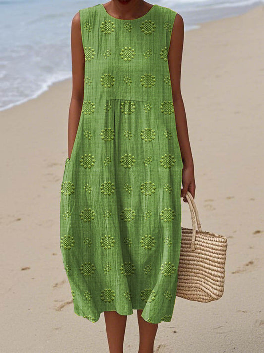 Women's Summer Midi Dress | Sleeveless & Relaxed Holiday Style