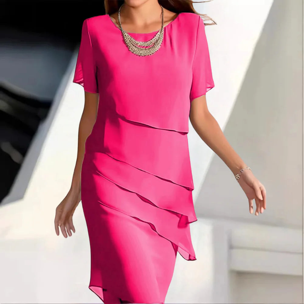 Women's Summer Midi Dress | Tiered Chiffon & Elegant Occasion Style